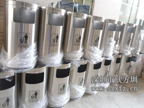 龍華人民醫院訂購欣方圳不銹鋼圓形垃圾桶